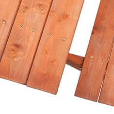 Dětské dřevěné posezení lavice a stůl 118 x 90 cm