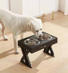 Dvojitá miska pro psy s nastavitelným stojanem 44 cm