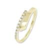Něžný dámský prsten ze žlutého zlata s krystaly 229 001 00857 (Obvod 58 mm)
