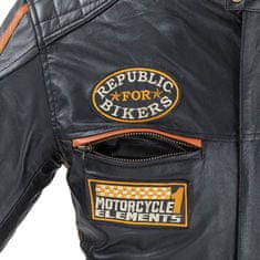 W-TEC Pánská kožená moto bunda Sheawen Classic Barva černá, Velikost L