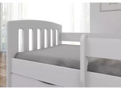 Kocot kids Dětská postel classic 1 bílá se šuplíkem, s matrací 140/80 (LC1_BI_14/8ZS_M) 2*Karton