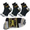 3x pánské kotníkové ponožky WORK 43-46 - Černá