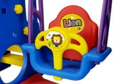 Lean-toys Zahradní sada, skluzavka, houpačka, lev, zvuk