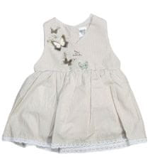Kidaxi Pruhované šaty s bavlny s motylkém, béžová, 74
