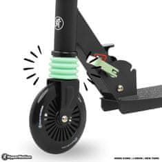 HyperMotion HyperMotion Dětská koloběžka 4-9 let, skládací, dvoukolová koloběžka WALLY s tlumičem, nastavitelná řídítka, 125mm gumová kolečka, černozelená barva