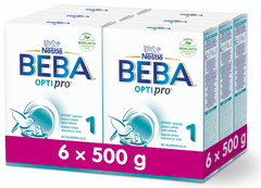 BEBA OPTIPRO 1 počáteční kojenecké mléko, 6x500 g