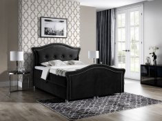 Veneti Kouzelná rustikální postel Bradley Lux 180x200, černá
