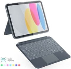 EPICO Klávesnice s pouzdrem pro Apple iPad 10,2" - qwerty/šedá, 43811101300011