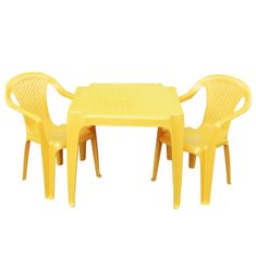 IPAE Sada 2 židličky a stoleček Progarden - žlutá