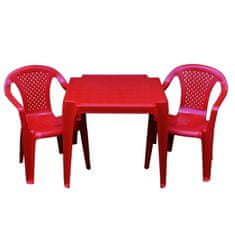 IPAE Sada 2 židličky a stoleček Progarden - červená