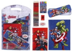 CurePink Set školních potřeb Marvel Comics|Avengers: 7 předmětů (23 x 35 cm)