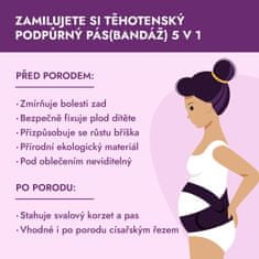 SNUG BUN Těhotenský podpůrný pás 5 v 1, Starorůžová, XL