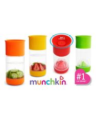 Munchkin - Netekoucí hrnek s infuzérem 414 ml - oranžový