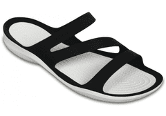 Crocs Swiftwater Sandals pro ženy, 41-42 EU, W10, Sandály, Pantofle, Black/White, Černá, 203998-066