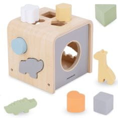 Mamabrum Dřevěný třídič tvarů s bloky - 9 prvků