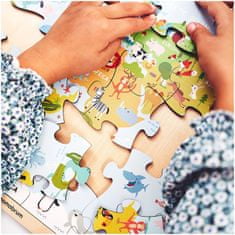 Mamabrum Dřevěné puzzle - Mapa světa