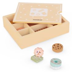 Mamabrum Dřevěná krabička na sušenky - sada pro děti