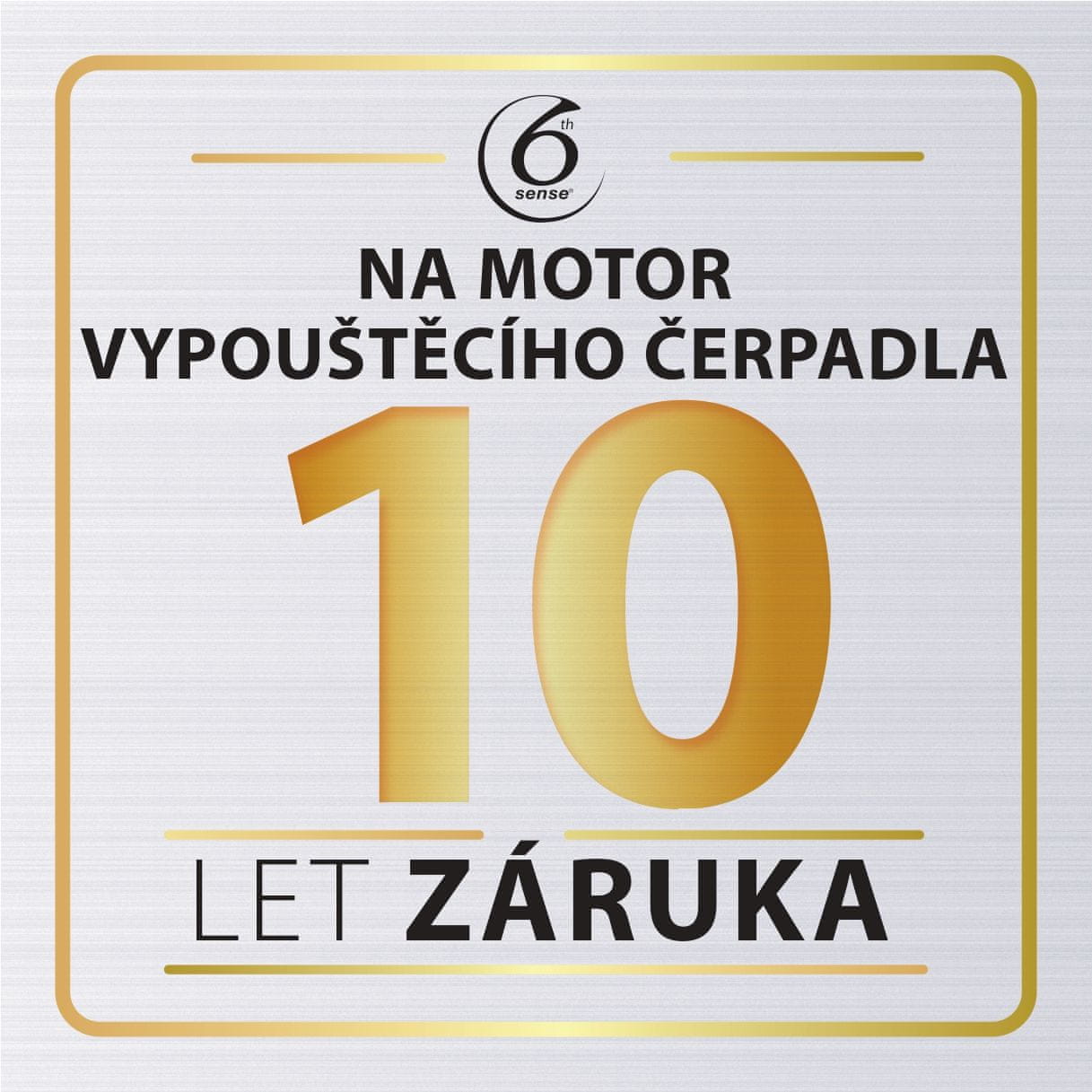 5letá záruka na motor vypouštěcího čerpadla 