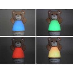 JOKOMISIADA Plyšová noční lampa Medvídek – mění barvy