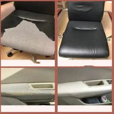Casavibe Záplata na opravu kůže, oprava kožené pásky, samolepicí opravná záplata – sada opravných záplat pro autosedačku, pohovku, lodní sedadlo, židli