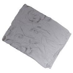 Šátek s květy 180 x 70 cm 85% bavlna barva šedá