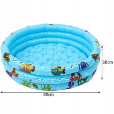 Kruzzel 20932 Dětský bazén 80 cm