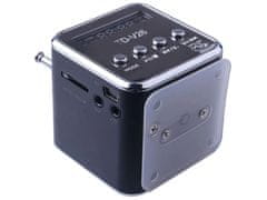 Verk 06211 Přenosné mini rádio Bluetooth 5.0, 3 W, černé
