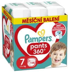 Pampers Pants vel. 7, 114 ks, 17kg+ - měsíční balení