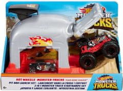 Hot Wheels Monster trucks závodní herní set šedý