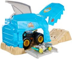 Hot Wheels Monster trucks závodní herní set modrý