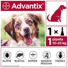 Bayer Advantix pro psy spot-on 10-25kg 1x2,5 ml