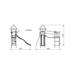 Jungle Gym Dětské hřiště Jungle Explorer se skluzavkou