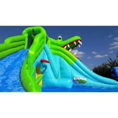 Happy Hop Velký vodní aqua park Krokodýl s velkým bazénem, skákací hrady