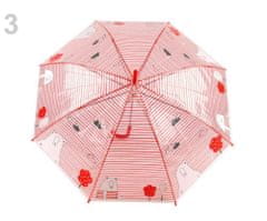 Kraftika 1ks červená dětský průhledný vystřelovací deštník s