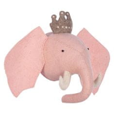Decor By Glassor Nástěnná dekorace růžová sloní princezna