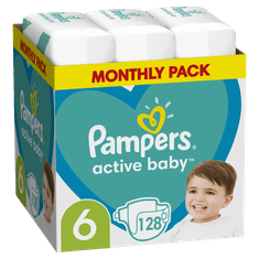 Pampers Active Baby Plenky Velikost 6 128 ks, 13kg-18kg