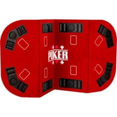 Greatstore Skládací pokerová podložka - červená