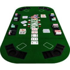 Greatstore Skládací pokerová podložka - zelená
