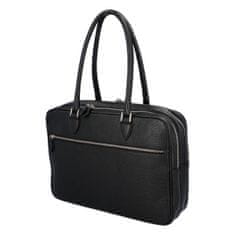Delami Luxusní kožená business taška Taylor, černá