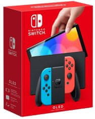 Nintendo Switch – OLED, červená/modrá (NSH007)