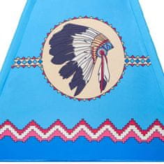 PLAYTO Dětský indiánský stan teepee modrý