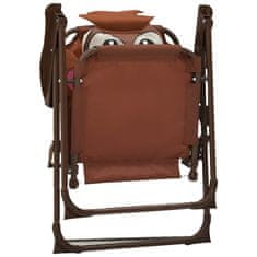 Greatstore Dětské zahradní židle 2 ks hnědé textil