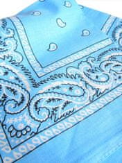 Motohadry.com Šátek Paisley bandana - 43608, světle modrá, 55x55 cm