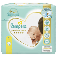 Pampers Pleny Premium Care 1 Newborn (2-5 kg) 26 ks