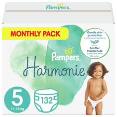 Pampers Harmonie Velikost 5, 132 Plenky, 11kg-16kg