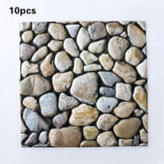 Netscroll Samolepící 3D nástěnné tapety v imitaci kamene, odolné vůči plísním, vodotěsné, reliéfní textura, jednoduchá instalace, Stones3DWallpaper.
