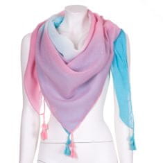 Aleszale Jarní šátek, třásňový šátek OMBRE - růžová