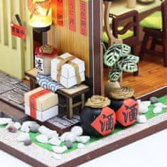 HABARRI Miniatura domečku DIY LED, kreativní sada, restaurace sushi