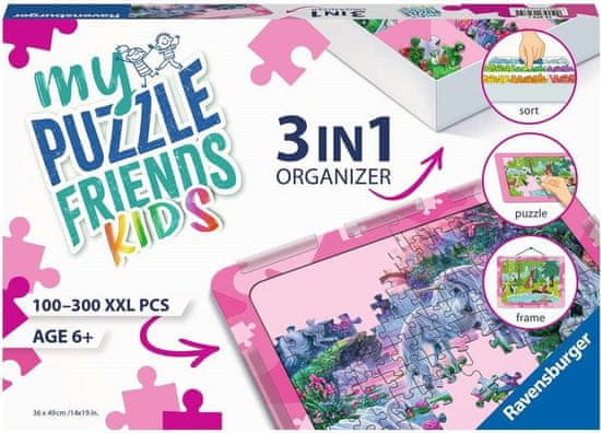 Ravensburger Sada pro skládání puzzle My Puzzle Friends Kids 3v1 růžová