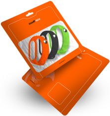 RhinoTech Řemínky pro Xiaomi Mi Band 3/4 (3-pack černá, oranžová, zelená), RTACC225